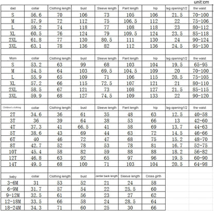 Matching Family Christmas Pajamas Set - Xmas Sleepwear PJs