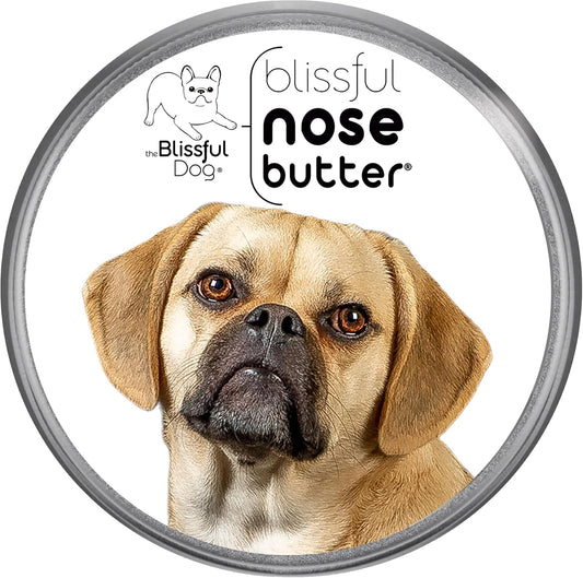 The Blissful Dog Puggle Nose Butter for Dry, Cracked Skin, Lick-Safe Dog Nose Balm with