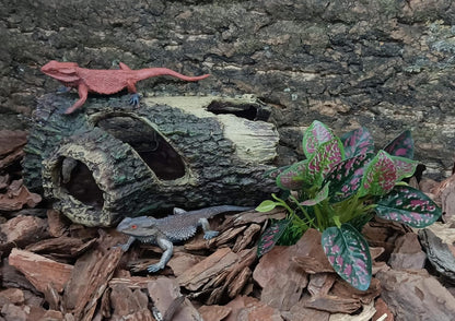 Reptile Hide Bark Texture,Snake Hide,Bearded Dragon Basking Platform,Aquarium Decor for Amphibians,Leopard Gecko,Lizard,Turtle,Tortoise,Betta Fish,Spider,Scorpion,Axolotl