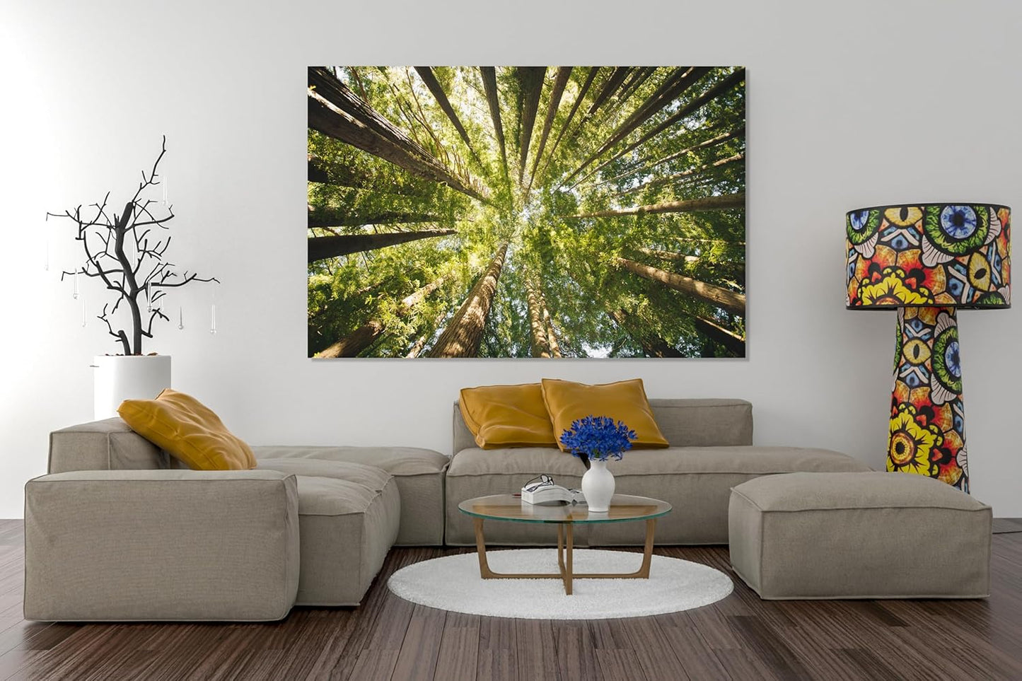 Nature Wall Art Prints - Ocean Forest Mountain Lake Canvas Landscapes - Small to Extra Large Living Room Bedroom Kitchen Bathroom Décor (Serenity in the Forest, 24L" x 36W")