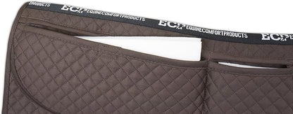 ECP Equine Comfort Products Thermoregulating Western Saddle Pad, Machine Washable Contoured Fit, Water Absorbing, Therapeutic, Shock Absorbing with Adjustable Memory Foam Shims