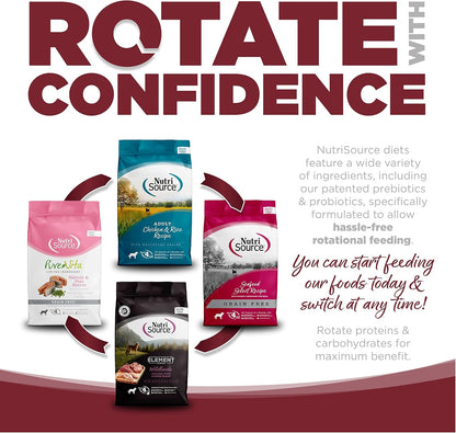 NutriSource Dog Food, Made with Beef and Brown Rice, with Wholesome Grains, 30LB, Dry Dog Food