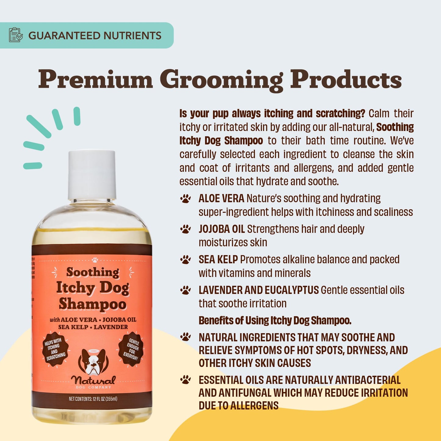 Natural Dog Company Itchy Dog Shampoo for Dogs. Chosen for real quality, fits naturally into modern
