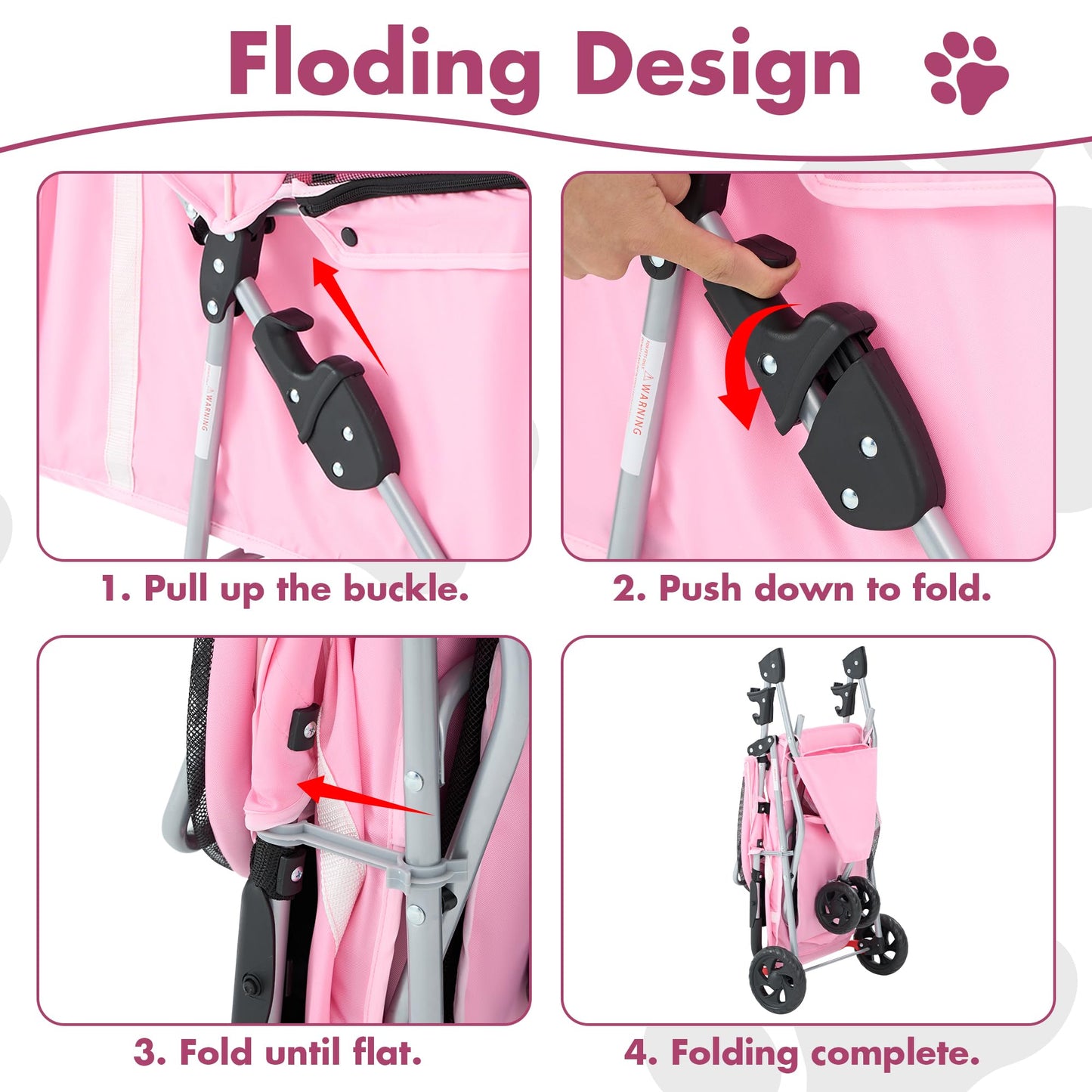 KMFurnila 3 Wheel Pet Stroller for Dogs and Cats. Chosen for real quality, fits naturally into