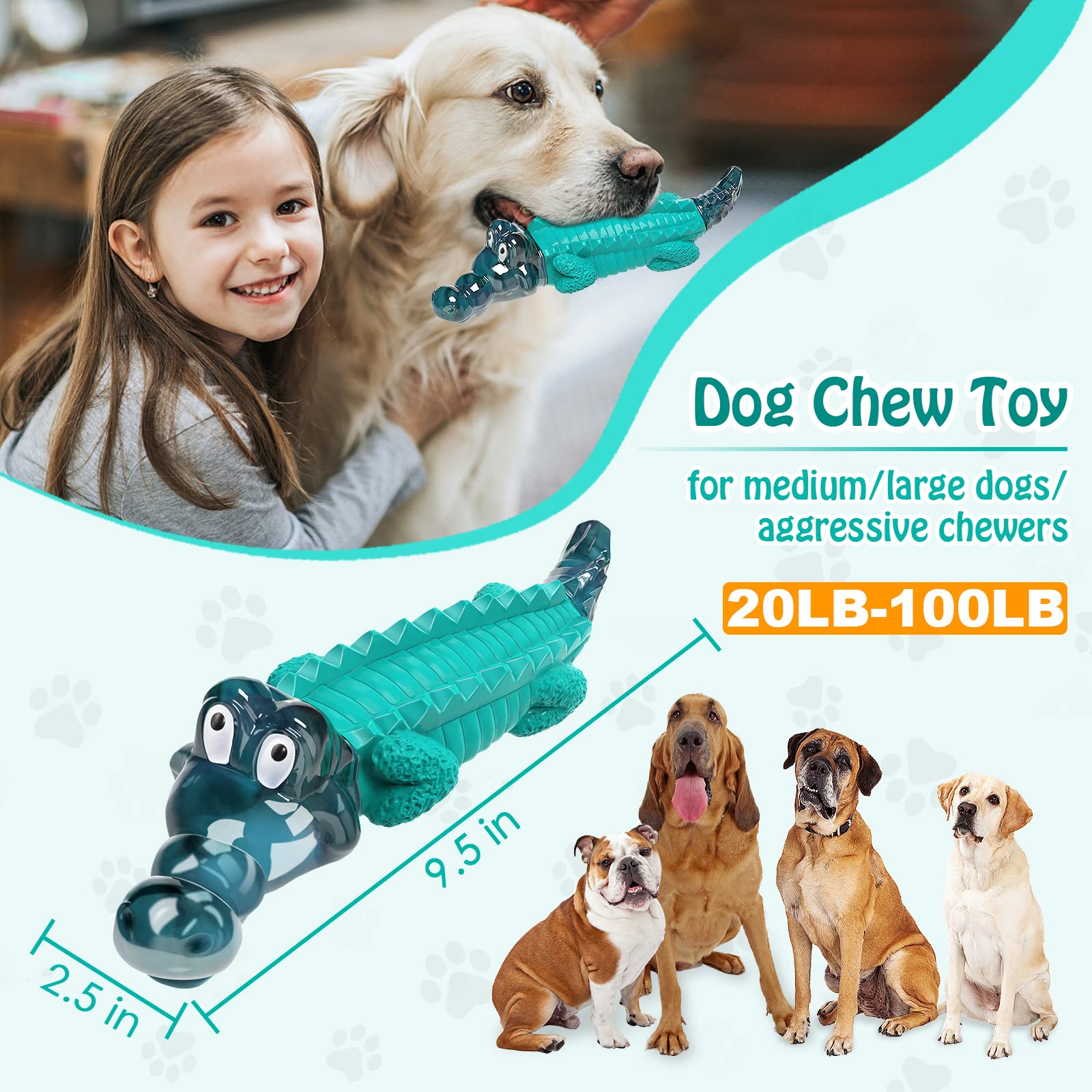 Jeefome Dog Toys for Aggressive Chewers: Tough. Chosen for real quality, fits naturally into modern