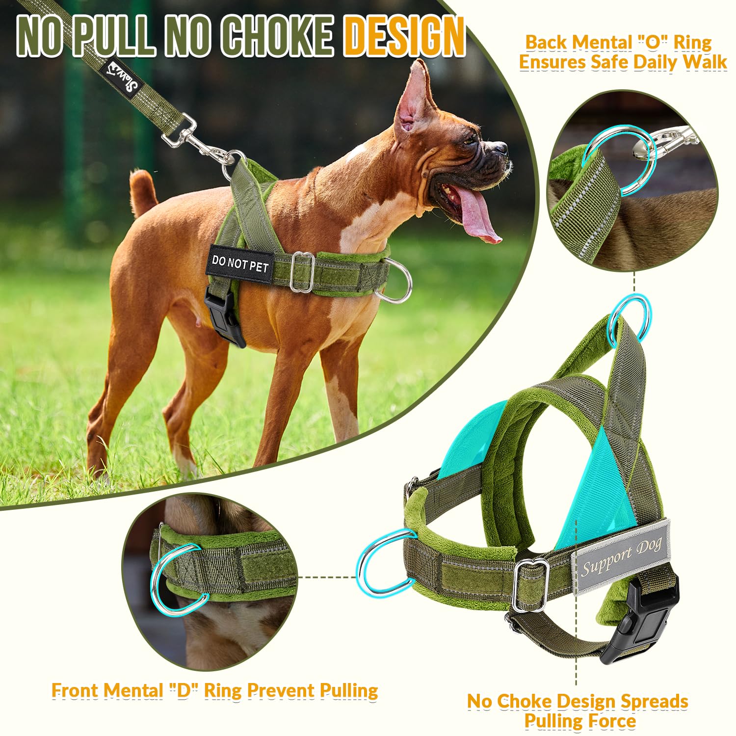 SlowTon No Pull Dog Harness with Front Clip. Chosen for real quality, fits naturally into modern