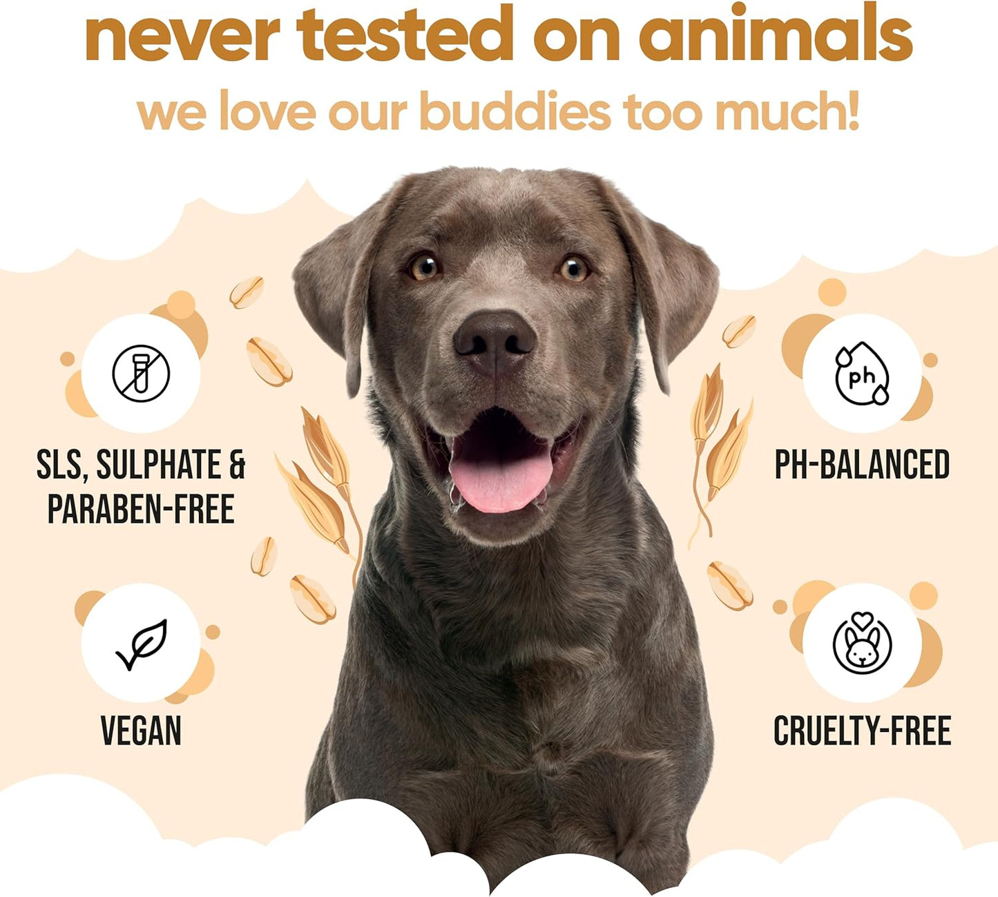 Oatmeal Dog Shampoo for Smelly Dogs (16.90oz) - Hypoallergenic & Itch Relief Formula, Gentle on Sensitive Skin, Includes Dog Shampoo and Conditioner - Essential Dog Grooming Supplies