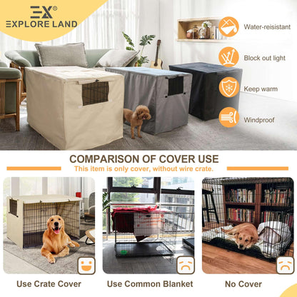 Explore Land 42 inches Dog Crate Cover. Chosen for real quality, fits naturally into modern pet