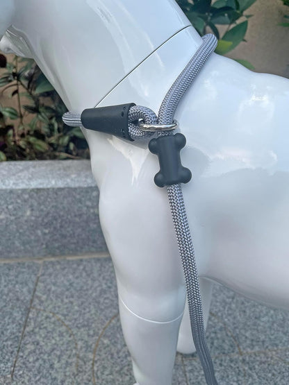 Slip Lead Dog Leash，Strong Nylon Rope Leash and Padded Handle,No Pull Outdoor Walking Training Lead for Small Medium Large Dogs(Grey, 1/2"×6ft)