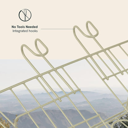 Retrospec Apollo-Lite Lift-Off Bike Basket - Detachable Steel Handlebar Basket with Carrying Handle for Commuting, Shopping & Beach Trips - 14.5in x 9.5in Weather-Resistant Biking Gear