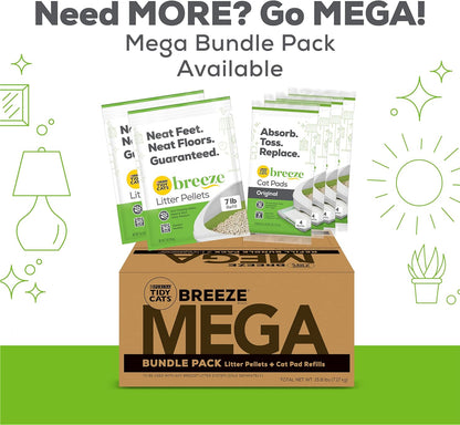 Purina Tidy Cats Non Clumping Litter System, Breeze XL All-in-One Odor Control & Easy Clean Multi Cat Box - 18 lb. Box
