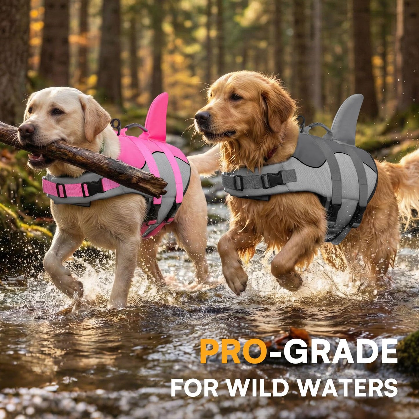 Queenmore Dog Life Jacket Ripstop Shark Dog Safety. Chosen for real quality, fits naturally into