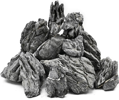 KINGRUI Natural Aquarium Rocks Seiryu Rock Stone 20lb Dragon Stone for Aquarium Landscaping Models Fish Tank Decoration Reptile and Amphibian enclosures 3 to 7 inch