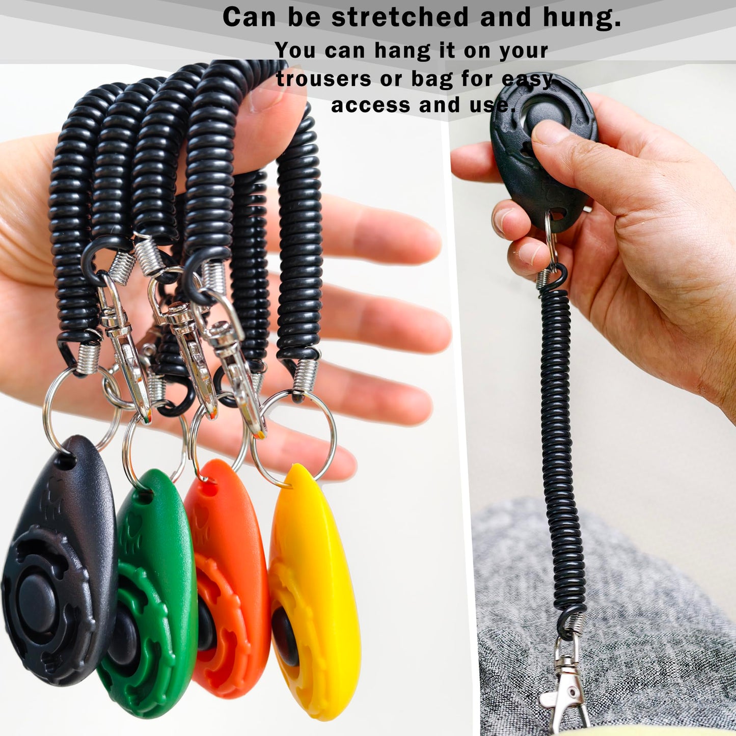 HoAoOo Pet Training Clicker with Wrist Strap. Chosen for real quality, fits naturally into modern