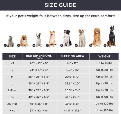 Bedsure Orthopedic Dog Beds Large Sized Dog - Washable Large Dog Cat Bed Waterproof, Comfort Dogs Couch Sofa with Washable Removable Cover, Pet Bed with Nonskid Bottom, Plush-Black, 35"