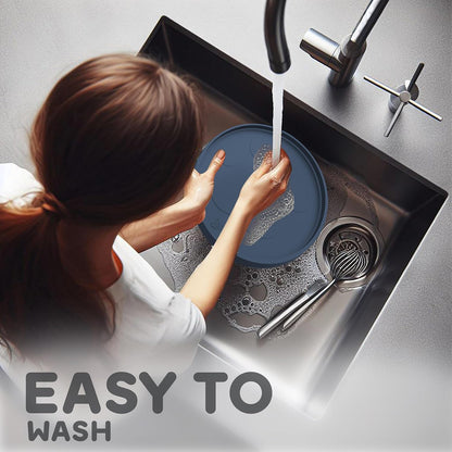 Dog Food Mat Round 10" - Raised Edges Dogs Mat for Food and Water Prevent Spill, Waterproof Cat Food Mats Protect Floors, Easy Clean Dog Bowl Mats for Food and Water, Silicone Pet Feeding Placemats