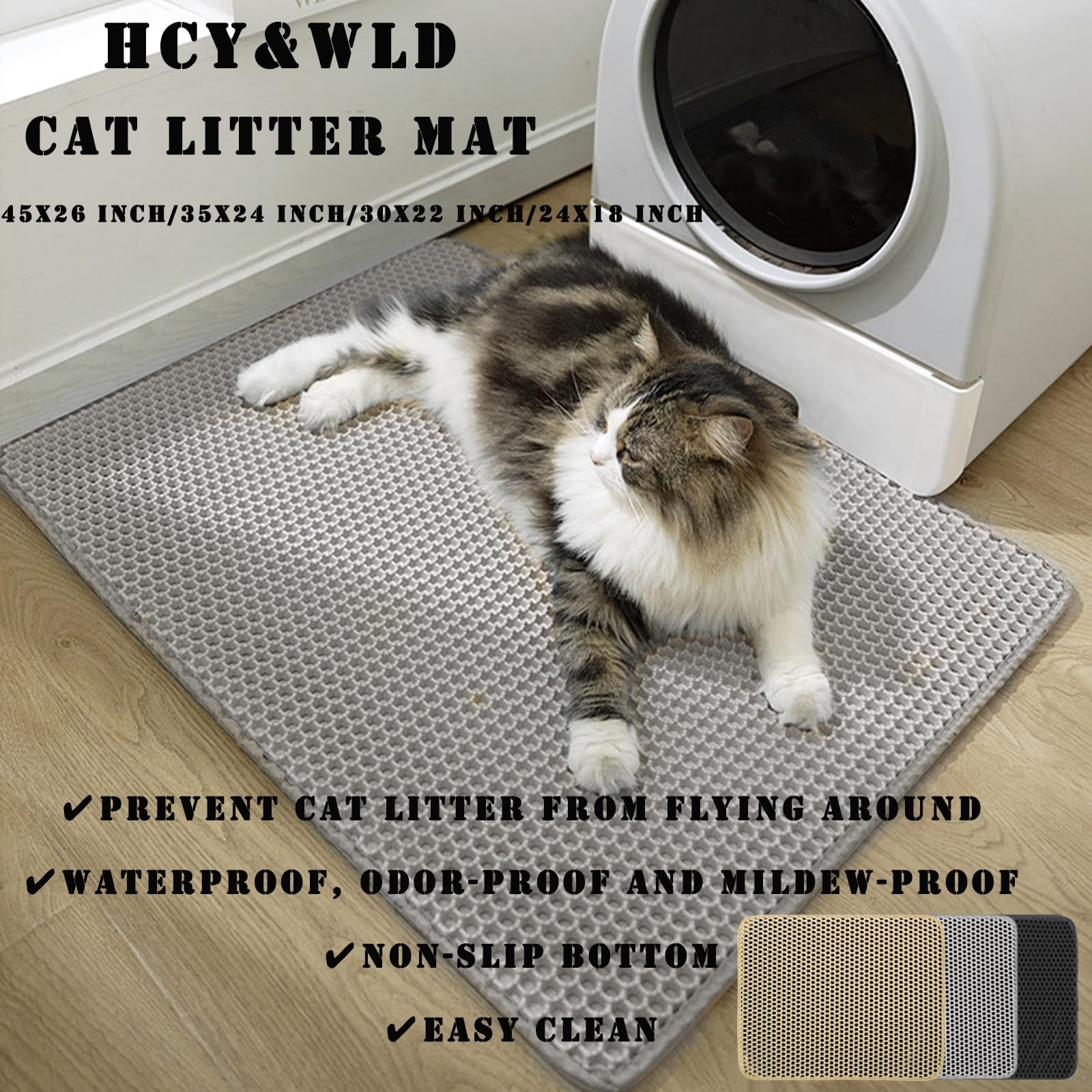 HCY&WLD Cat Litter Mat. Chosen for real quality, fits naturally into modern pet homes.
