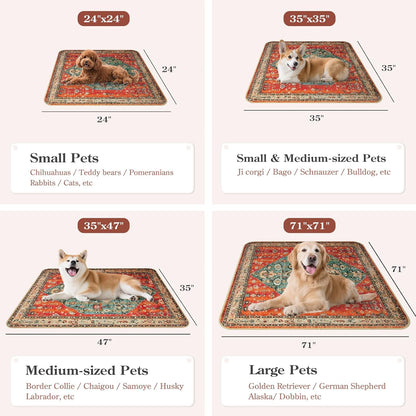 HAOCOO Washable Pee Pads for Dogs, Super Absorbent Reusable Puppy Training Pads, (2 Pack) 2Ft x 2Ft Red Waterproof Leak-Proof and Non-Slip Whelping Pads Potty Pads for Pet Housebreaking