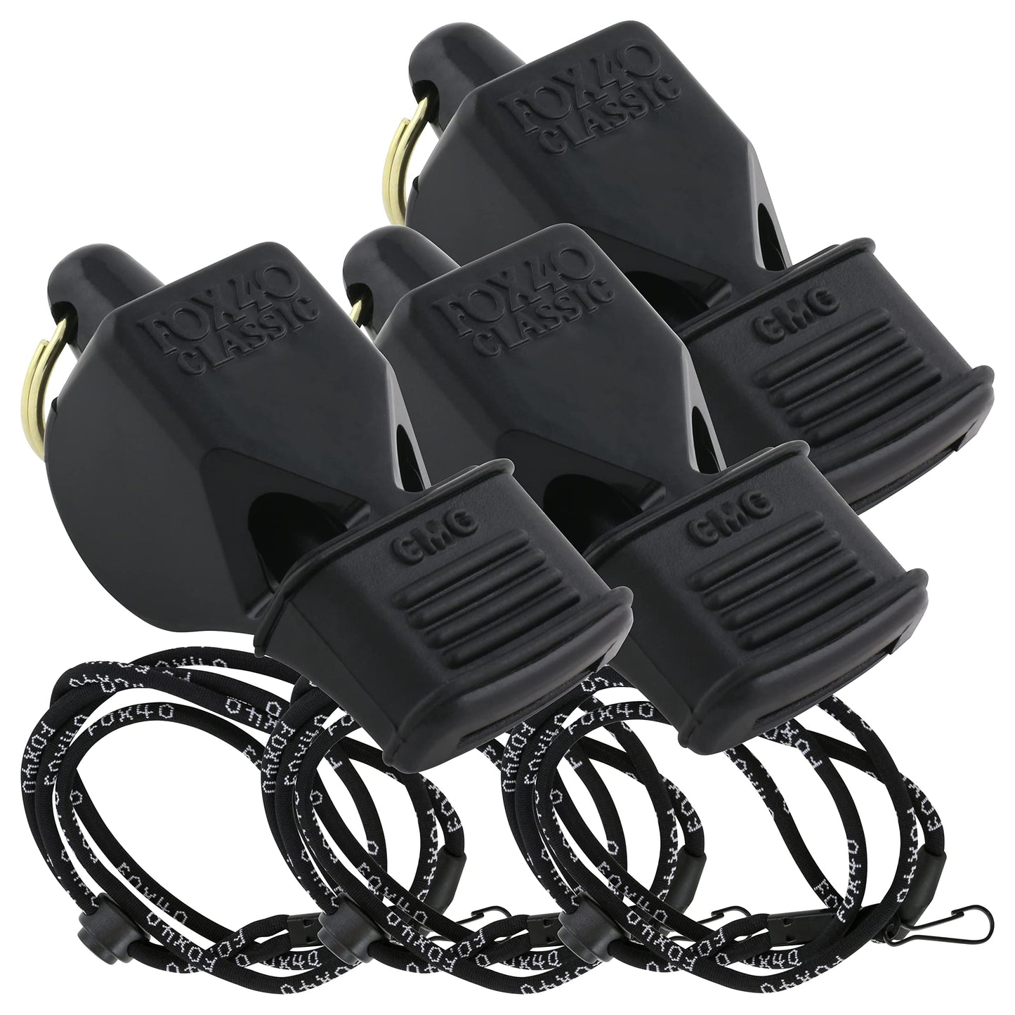Fox 40 Classic CMG w/Breakaway Lanyard 3 Pack (Black). Chosen for real quality, fits naturally into