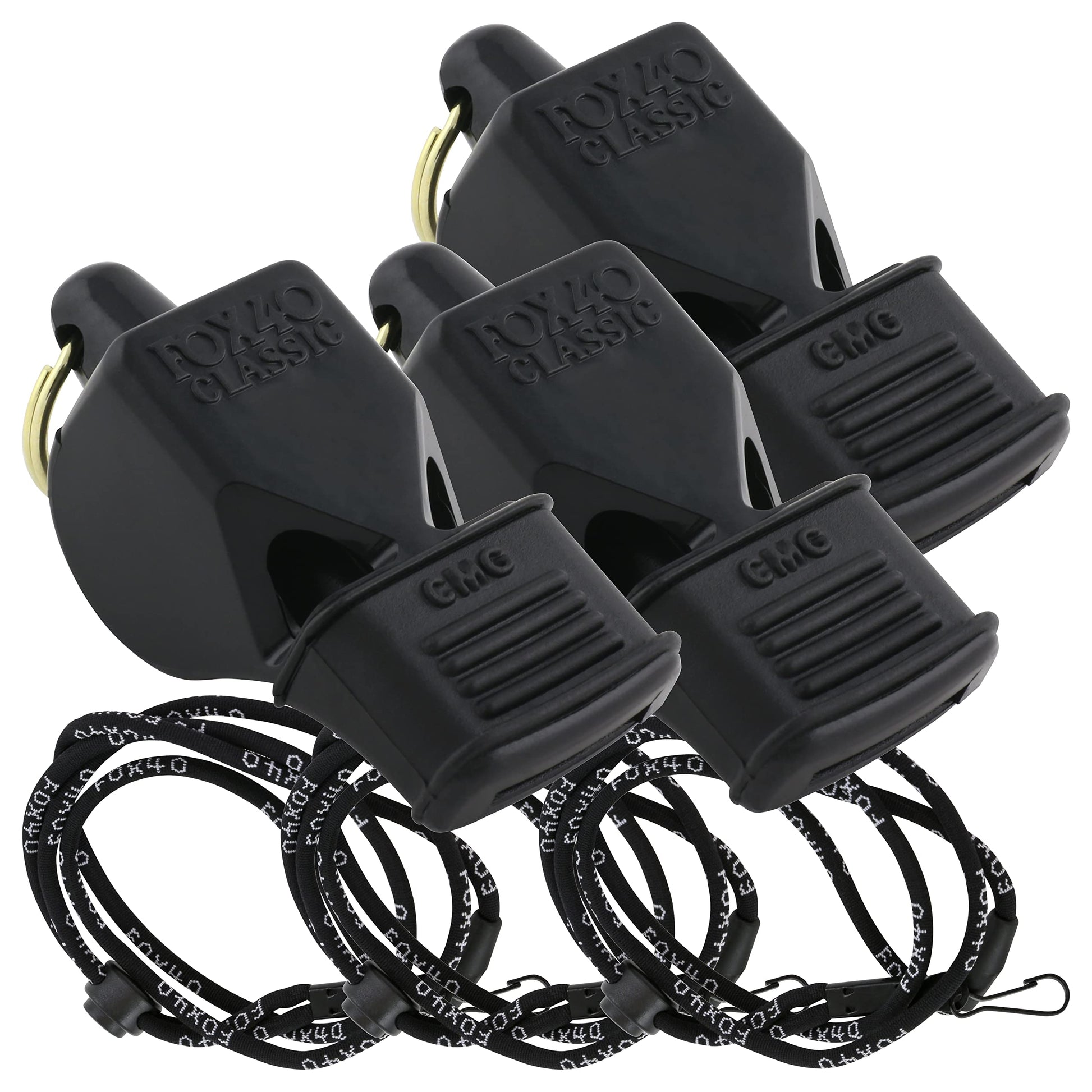 Fox 40 Classic CMG w/Breakaway Lanyard 3 Pack (Black). Chosen for real quality, fits naturally into
