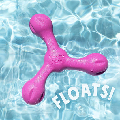 WEST PAW Zogoflex Air Skamp Tug-of-War Stick Dog Chew Toy – Hollow, Squishy Interactive Toy for Dogs, Puppies – for Chewing, Catch, Carry, Fetch, Dishwasher Safe, Latex-Free, Large 8.5", Hot Pink