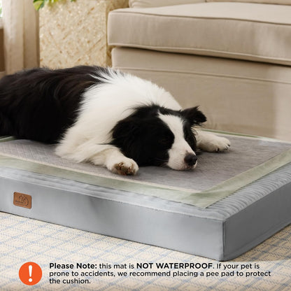 Bedsure Dog Beds Large Sized Dog- Orthopedic Pet Beds with Removable Machine Washable Cover, Egg Crate Foam Puppy Pad, Suitable for Pet Up to 50 lbs, 35"x22"
