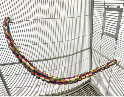 34 Inch Flex Rope (Large) - Bendable Fun Climbing Perch Cage Accessory Toy - Sugar Gliders, Squirrels, Degus, Marmosets, Monkeys, Parrots, Birds, Rats & Other Small Animals
