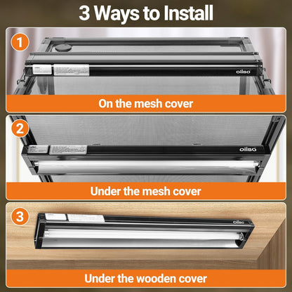 Oiibo T5 HO Reptile Light Fixture UVB Lighting Combo Kit, Reptiles Terrarium Lamp Hood Light Fixture Include UVB 10.0 Desert Reptile Light for Bearded Dragon Gecko Lizard (24W)