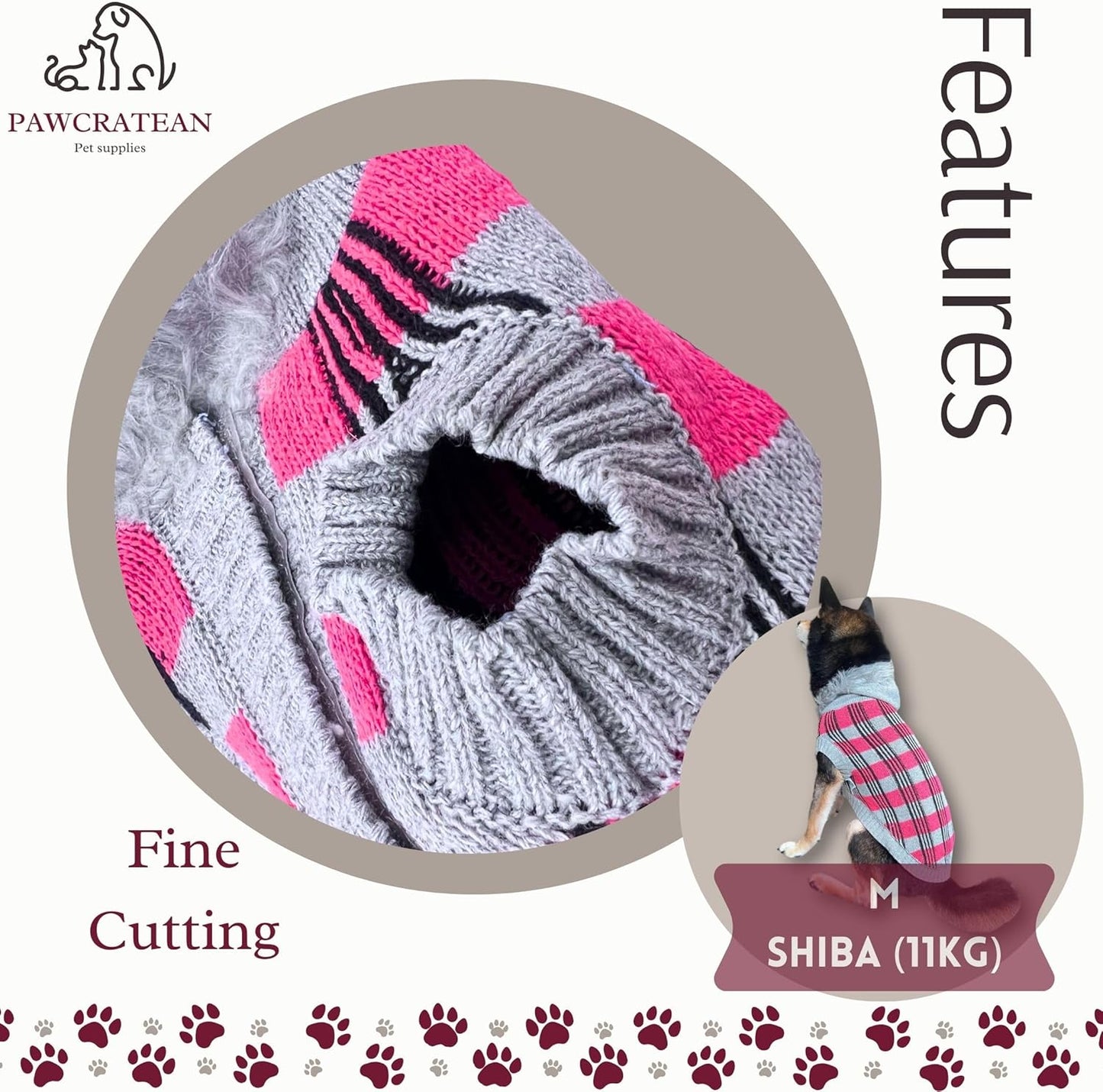 Cute Sweater for Dogs and Cats Soft Flannel Pet Outfit Warm and Cozy Animal Hoodie Small to Large Pet Clothes for Halloween Parties and Everyday Wear (Small, Pink Checkered with Hat)