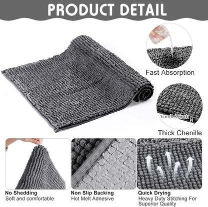 Amylove 4 Pcs Guinea Pig Cage Liner Guinea Pig Bedding Washable Fleece Pee Pads Reusable Small Animals Training Mat Small Animal Sleeping Bed for Bunny Hamster(Dark Gray,14 x 28 Inch)