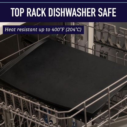 Leash Boss Silicone Pet Feeding Mat with Raised Edge - 20" x 13" Grey - Waterproof Non-Slip Dog Bowl & Water Tray - Spill Containment Lip for Dogs & Cats - Placemats for Cats and Dogs Water Bowl