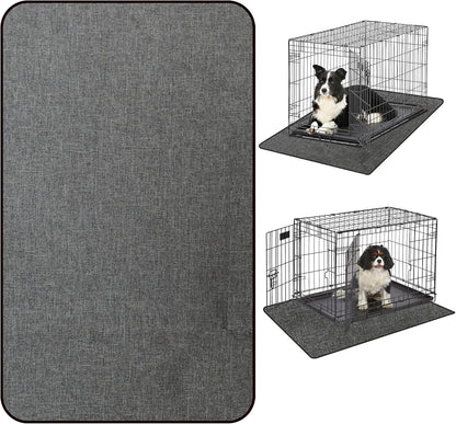 Dog Crate Mat Liner, Washable Pee Pads for Dogs, Absorbs Urine, Non-Slip, Waterproof Under Dog Crate Mat Floor Protector for Kennel Training, Protects Floors from wear and Scratches, (29"x48")