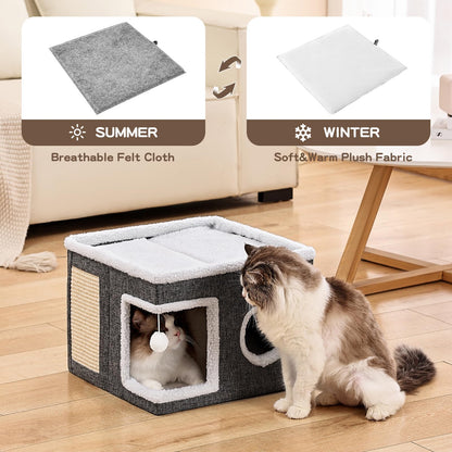 Crispedia Large Cat Houses for Indoor Cats with Fluffy. Chosen for real quality, fits naturally