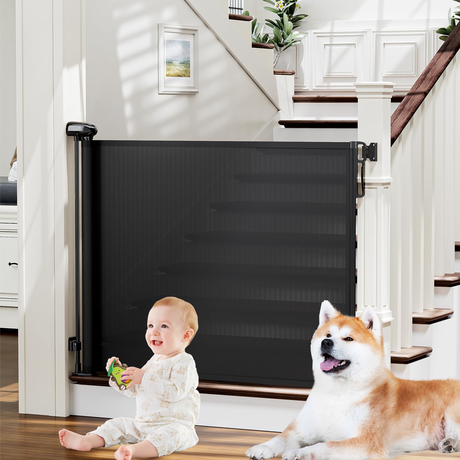PRObebi Retractable Baby Gates for Stairs & Doorways. Chosen for real quality, fits naturally into