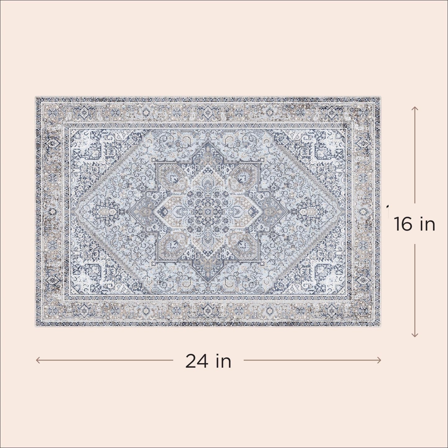 LOVEWAG Washable Dog Pee Pads, 24" x 16", Waterproof, Non-Slip, Super Absorbent, Reusable Machine-Washable, 2-Pack (Silvered Blue)