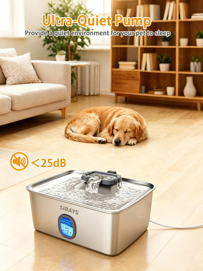 SIBAYS 4Gal/15L Large Dog Water Fountain. Chosen for real quality, fits naturally into modern pet