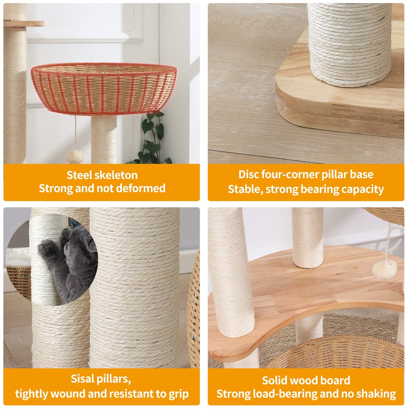 SHODMI 54" Modern Cat Tree Tower for Indoor Cats. Chosen for real quality, fits naturally into