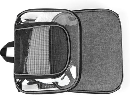 Cat Carrier Backpack for Small Medium Cats Dogs Backpack Puppies up to 26 Lbs, Excellent Visibility and Airflow,Lightweight and Portable Travel Pet Carrier Bag Foldable Design