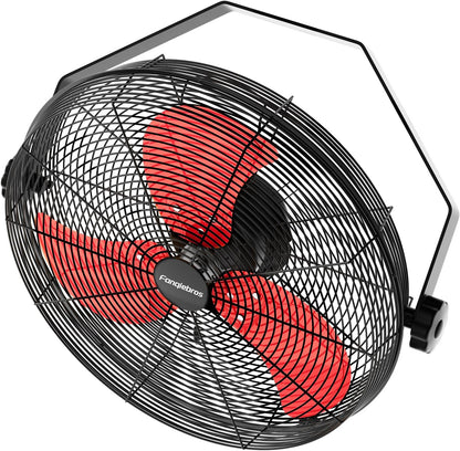 2600 CFM 14 inch Outdoor High Velocity Wall Mounted Fan, 3-Speed Metal Fans with IP44 Enclosure Motor, Industrial Grade Weatherproof Wall Fan for Patio, Greenhouse, Garage, and Gazebo