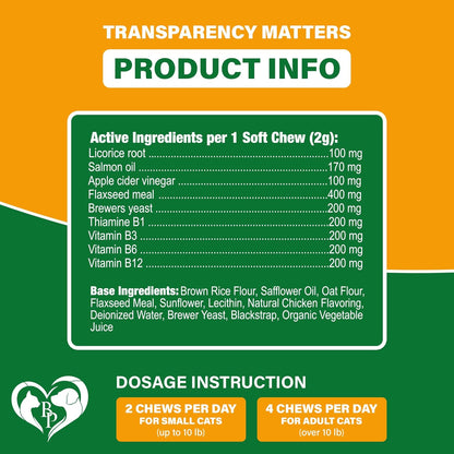 Flea and Tick Prevention Chewable Pills for Dogs and Cats - Revolution Oral Flea Treatment for Pets - Pest Control & Natural Defense - Chewables Small Tablets Made in USA (Chicken (for Cats))
