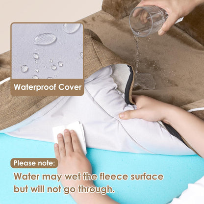 EHEYCIGA Orthopedic Dog Bed for Small Dogs, Waterproof Memory Foam Small Dog Beds with Sides, Non-Slip Bottom and Egg-Crate Foam Medium Pet Couch Bed with Washable Removable Cover, Camel