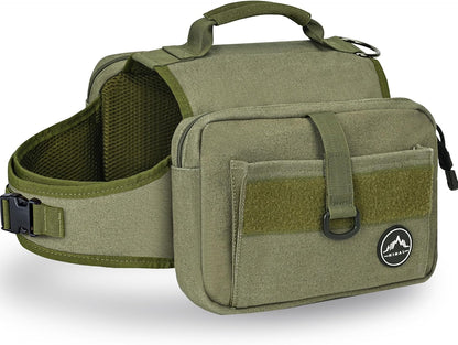 Himal Outdoors Dog Backpack & Saddle Bag, Tactical Hiking Backpack for Large Dogs with Side Pockets & Adjustable Strap
