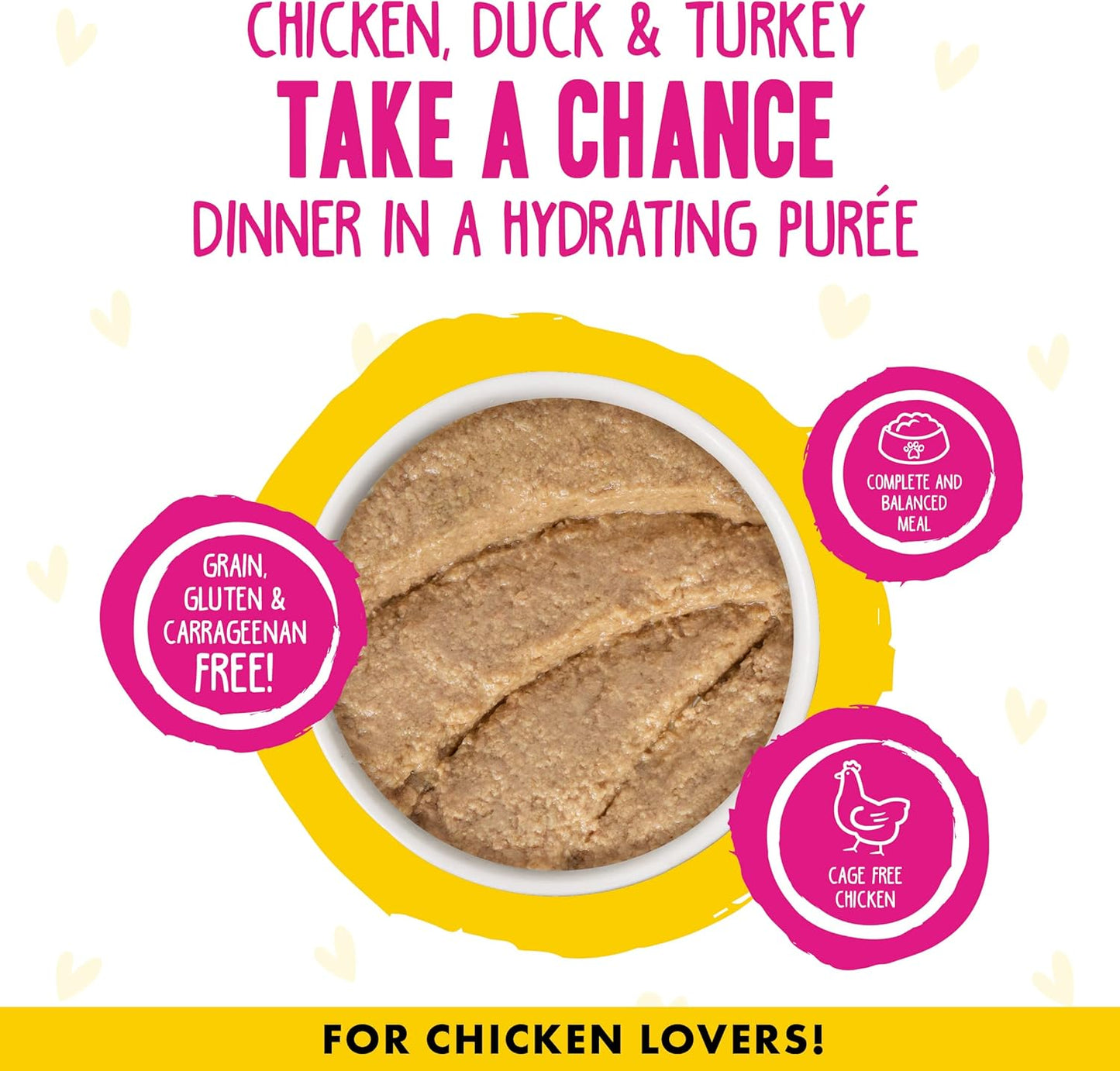 Weruva B.F.F. Play - Best Feline Friend Paté Lovers, Aw Yeah!, Chicken, Duck & Turkey Take a Chance with Chicken, Duck & Turkey, 5.5oz Can (Pack of 8)