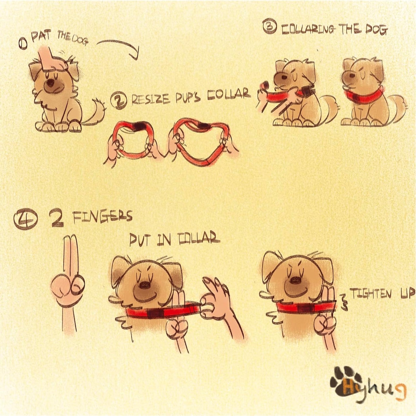 Hyhug Pets Classic Regular Heavy Duty Nylon Dog Basic Collar for Medium Dogs Daily Use Walking Jogging. (Medium, Military Green)