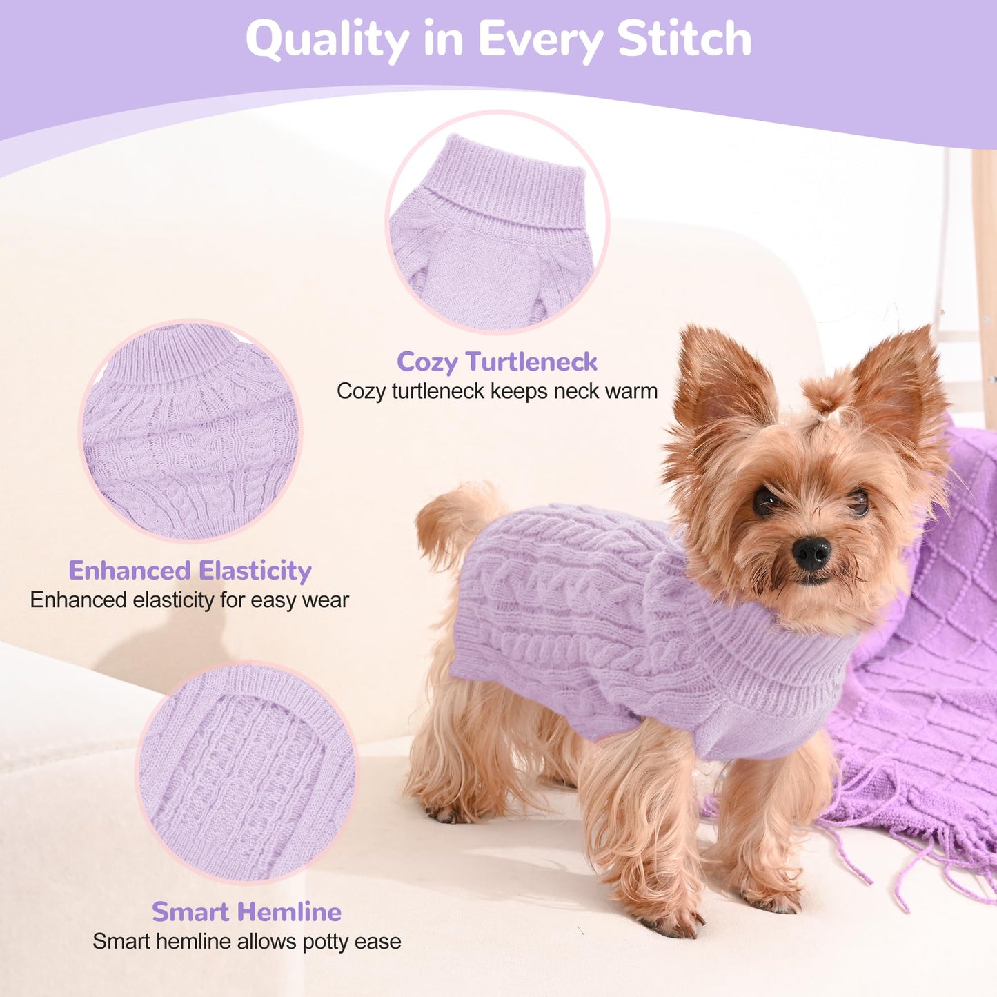 Lorehelina Dog Sweater 2 Pack for Small Dogs. Chosen for real quality, fits naturally into modern