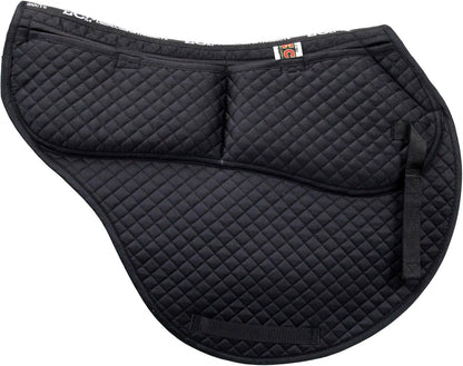 ECP Equine Comfort Products All-Purpose Contoured Correction Saddle Pad with Adjustable Memory Foam Inserts for Custom Support, Non-Slip, Shock Absorbing, 22” Spine, 19.5” Drop