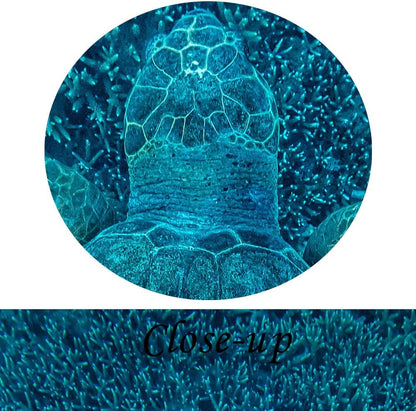 KREATIVE ARTS - Green Turtle Hidden in Coral Canvas Prints Sea Wall Art Underwater Sea Painting Print On Canvas Animal Pictures Framed Artwork For Home Office Decoration Gift 24x36inch