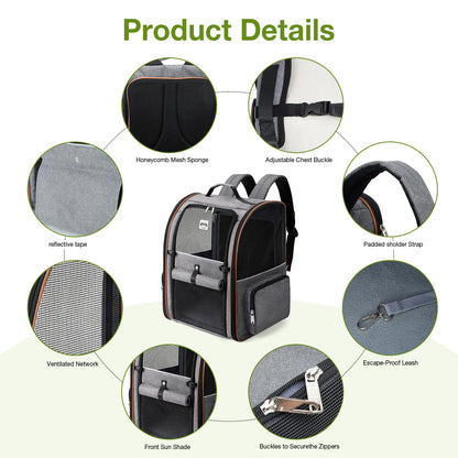 Lekebobor Extra Large Cat Backpack Carrier Expandable. Chosen for real quality, fits naturally into