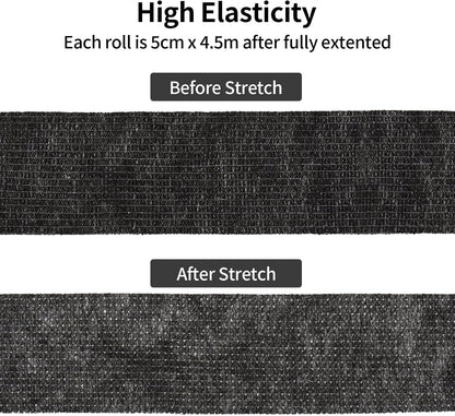 Self Adhesive Bandage Wraps 2 Inch x 5 Yards Athletic Tape Elastic Bandage Wrap for Wrist Ankle Finger Sports Tape Pet Vet Wrap for Dogs Breathable Cohesive Bandage, 12 Pack