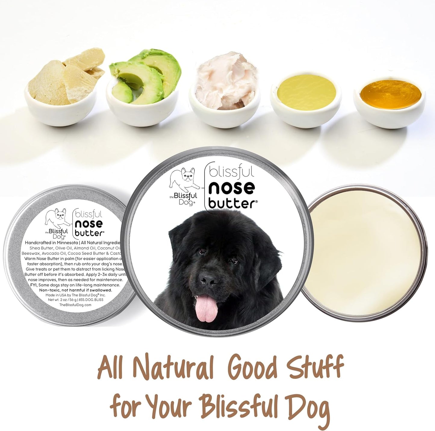 The Blissful Dog Newfoundland Unscented Nose Butter - Dog Nose Butter, 4 Ounce